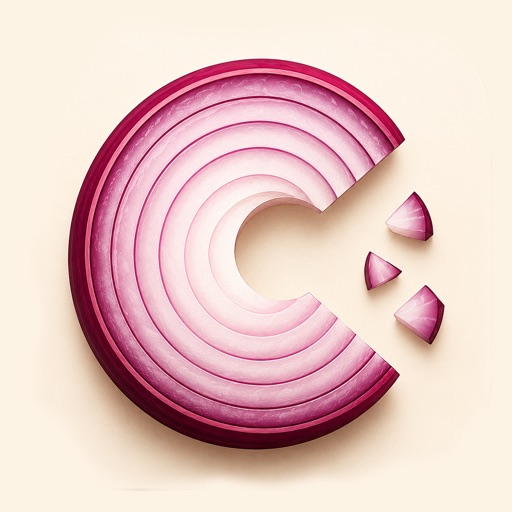 Chops Kitchen app icon: a sliced red onion forming the letter C